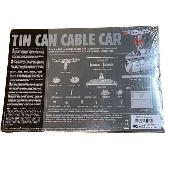 4M Tin Can Cable Car Fun Mechanics Kit Educational Experiment Science Building - Picture 6 of 7